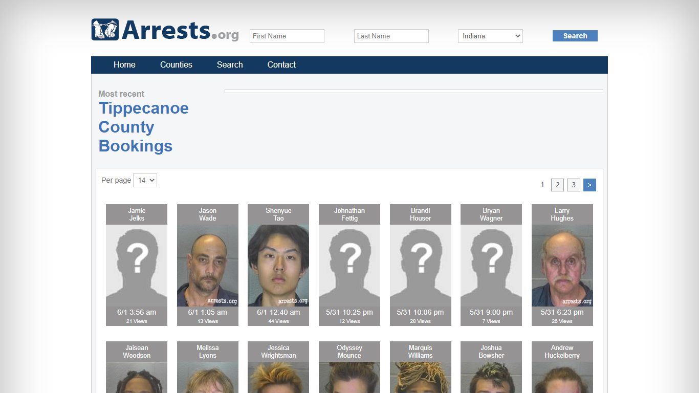 Tippecanoe County Arrests and Inmate Search
