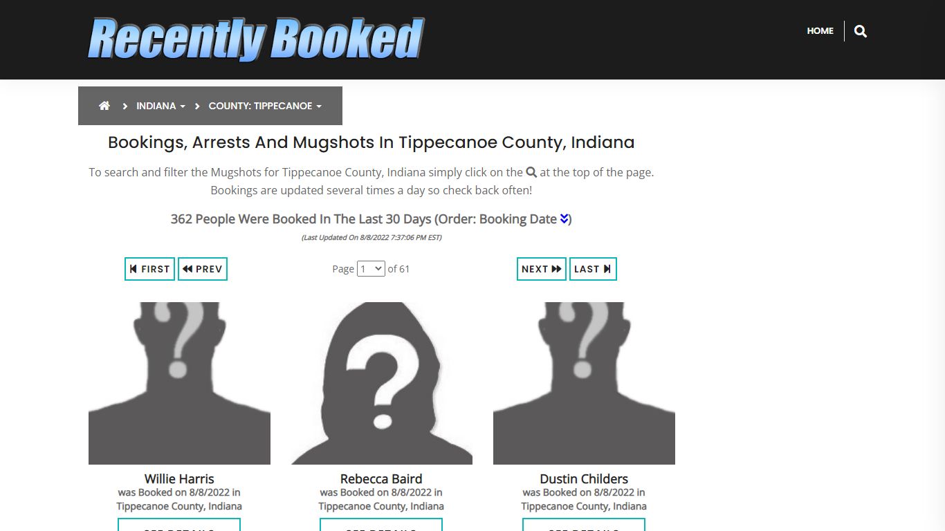 Recent bookings, Arrests, Mugshots in Tippecanoe County ...
