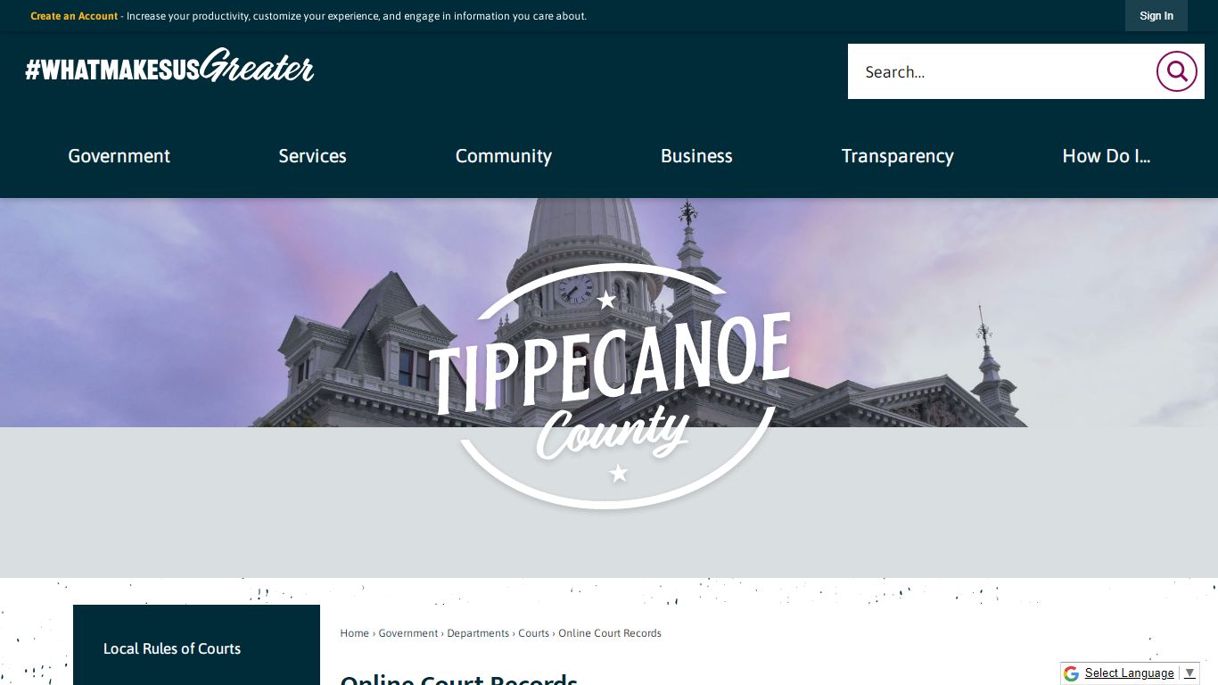 Online Court Records | Tippecanoe County, IN